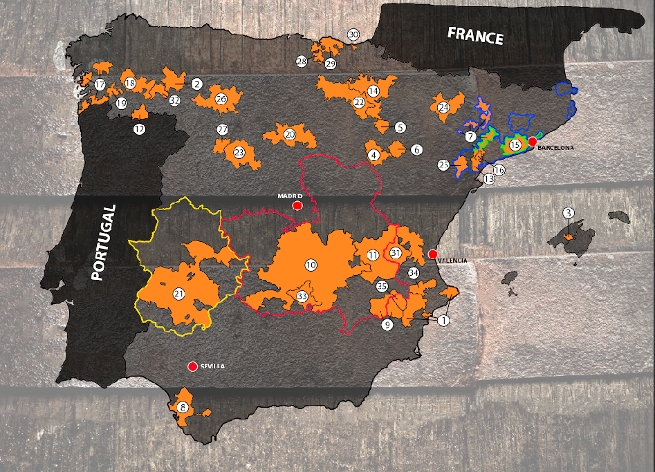 mapa do - Wine Areas